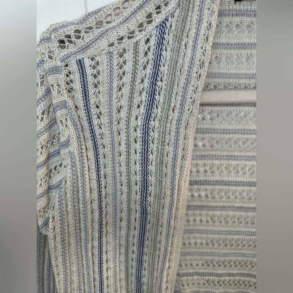 NIC + ZOE Size Medium COURTYARD DRAPEY KNIT CARDIGAN SWEATER IN MULT - Picture 8 of 10